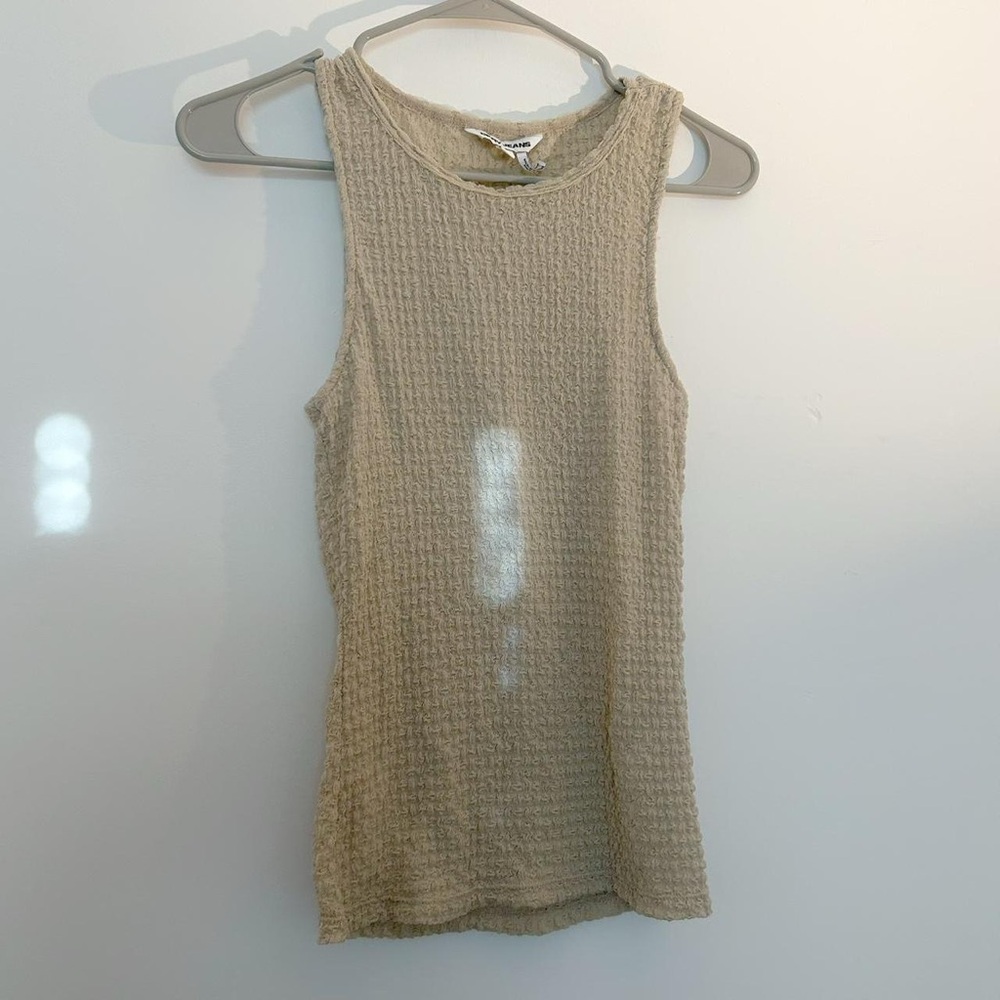 DKNY Tan Textured Tank Top